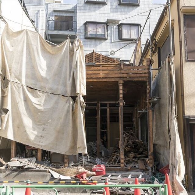 家屋の解体現場